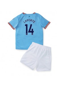 Manchester City Aymeric Laporte #14 Babytruitje Thuis tenue Kind 2022-23 Korte Mouw (+ Korte broeken)
